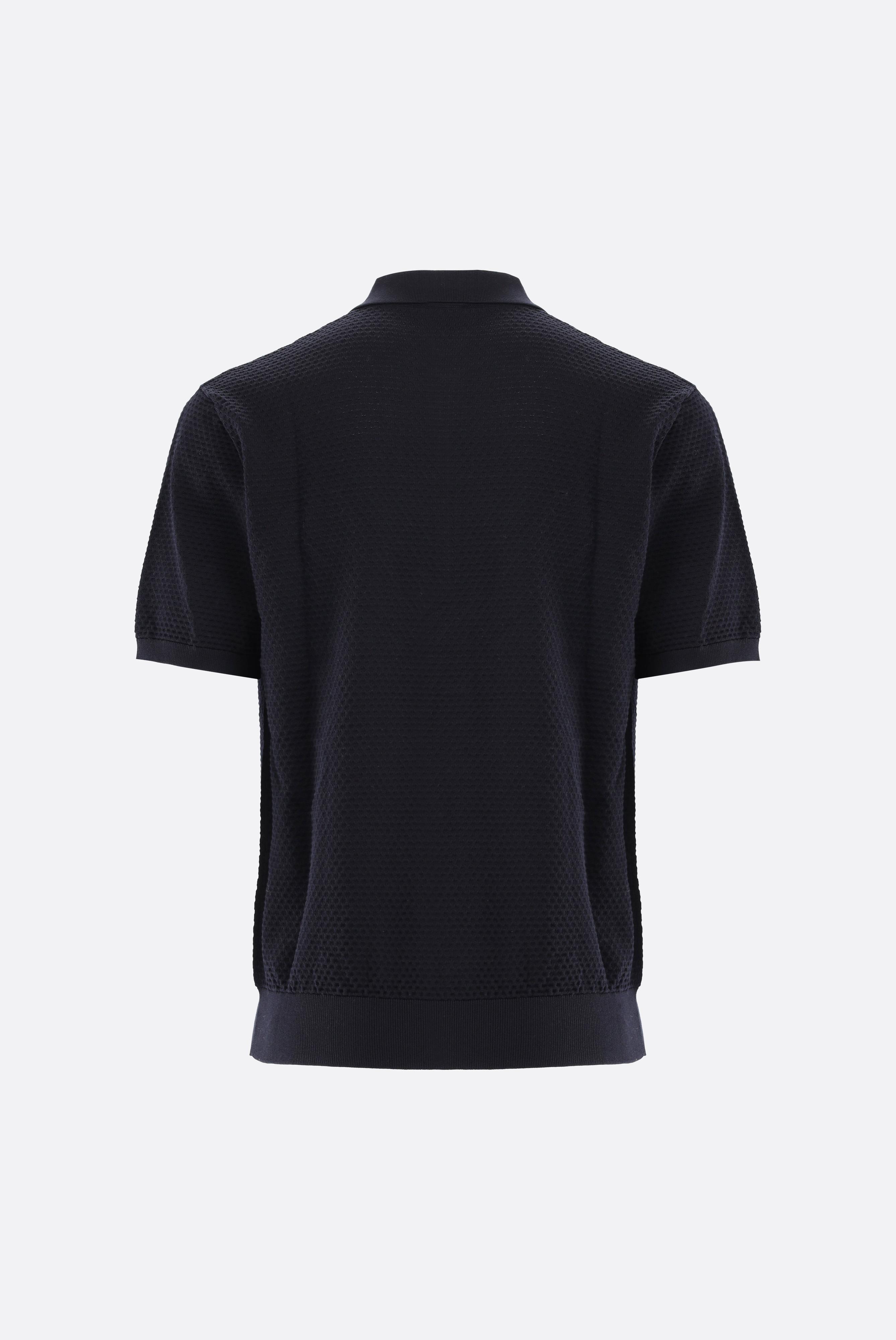 Áo polo Có kết cấu, Dệt kim, Air Cotton Zip