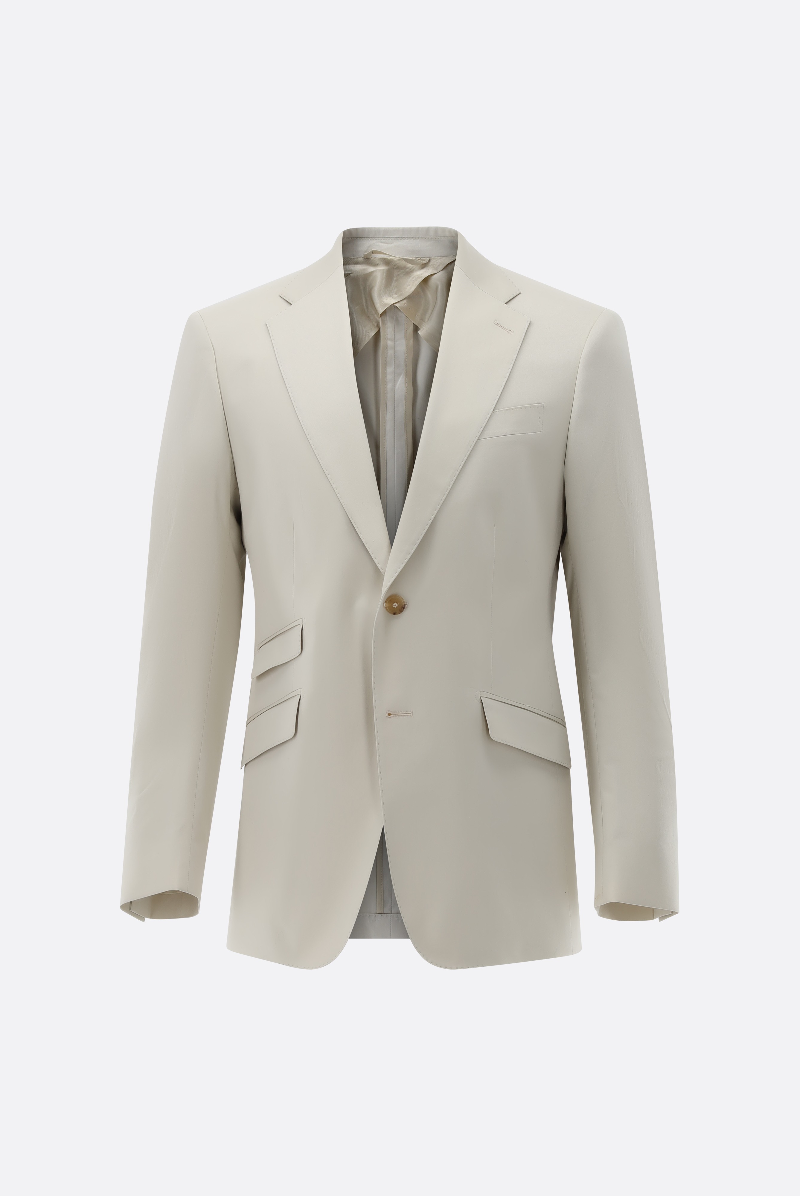 Áo vest Cotton co giãn trơn, Lót một phần, có túi, Zero Gravity, 9,5cm Notch Lapels, Breast, Flap&Ticket