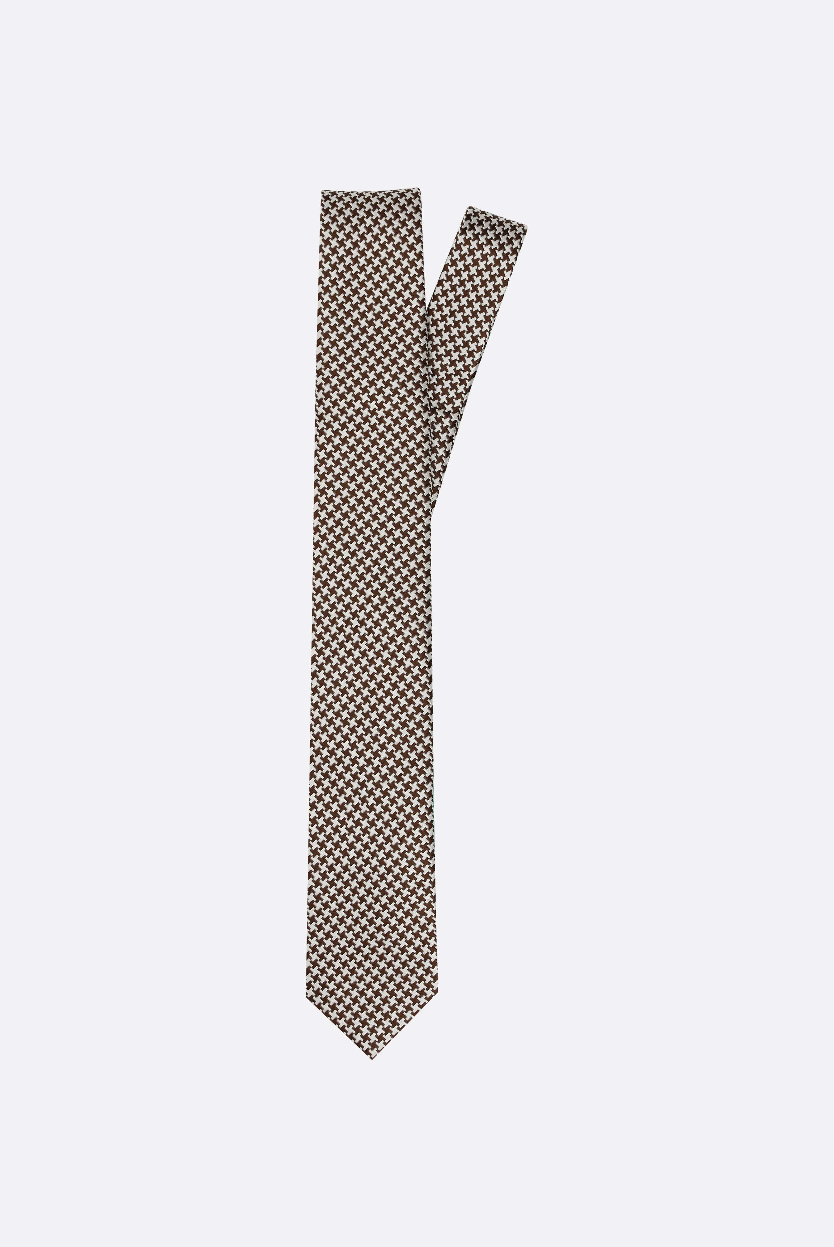Cà vạt Hỗn hợp cotton và lụa, Mogador jacquard, Họa tiết houndstooth