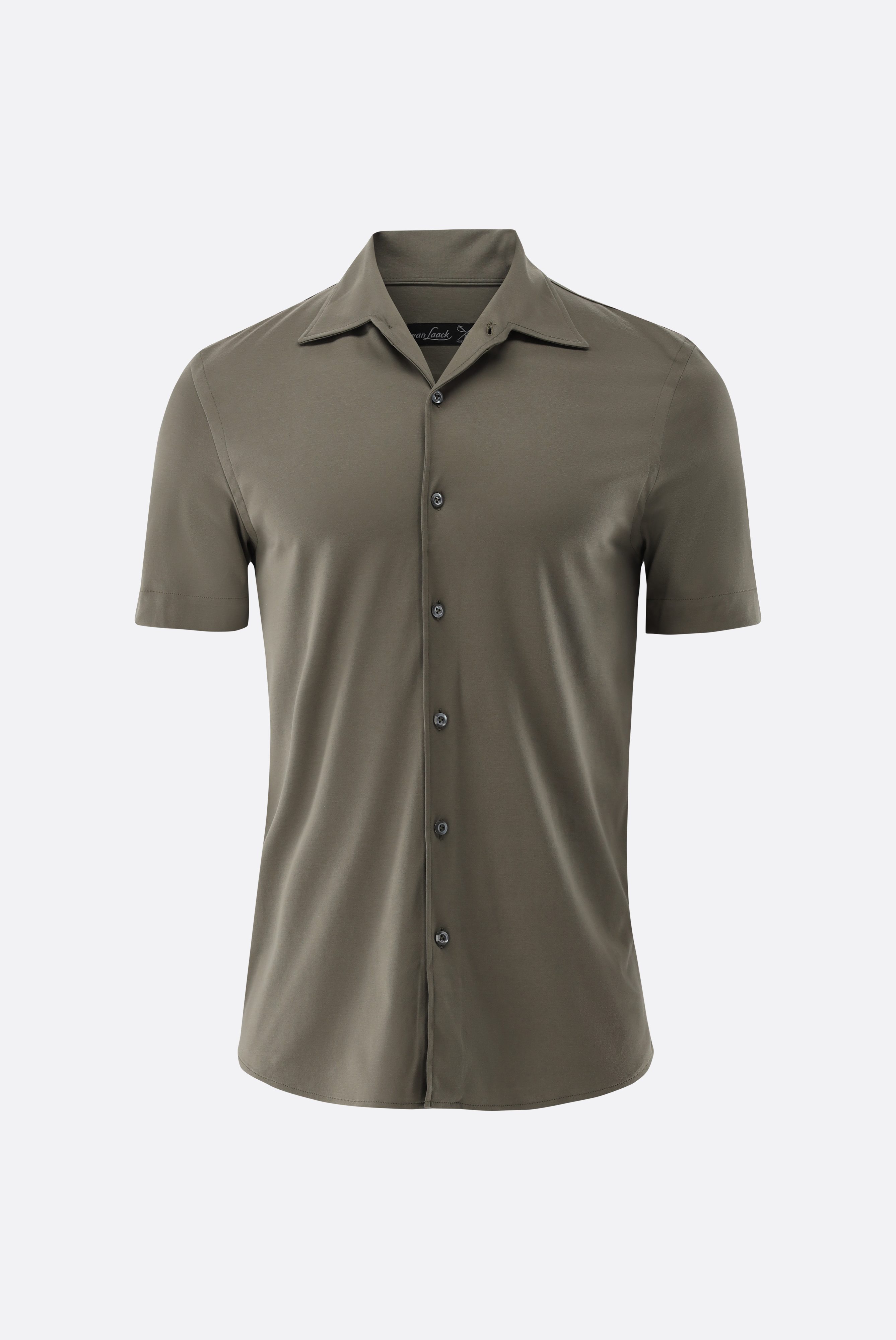Áo sơ mi tay ngắn cổ liền Vario jersey Swiss Cotton Meisterwerk cao cấp trơn