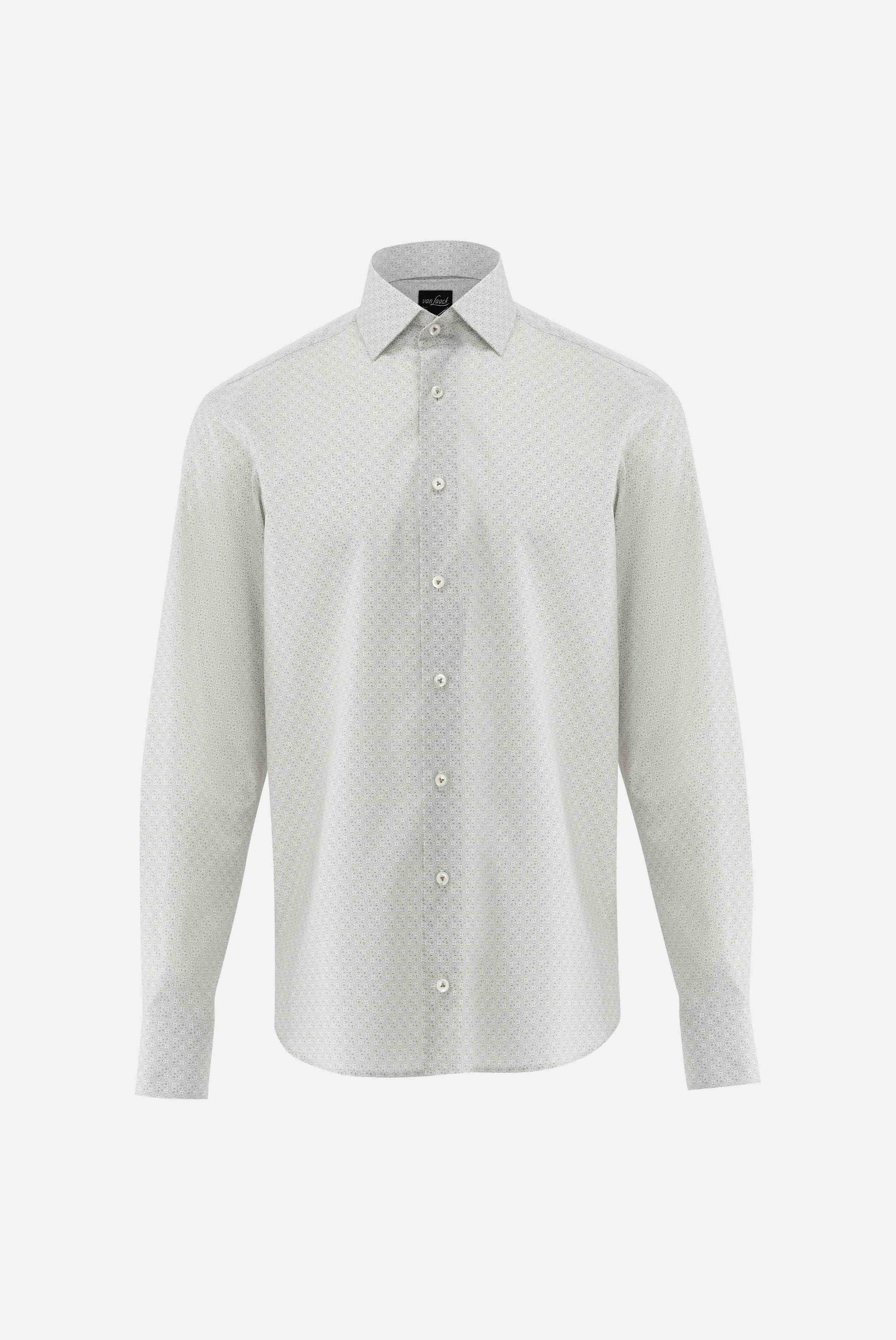 Áo sơ mi công sở In họa tiết hoa hình học, có kết cấu, Cotton