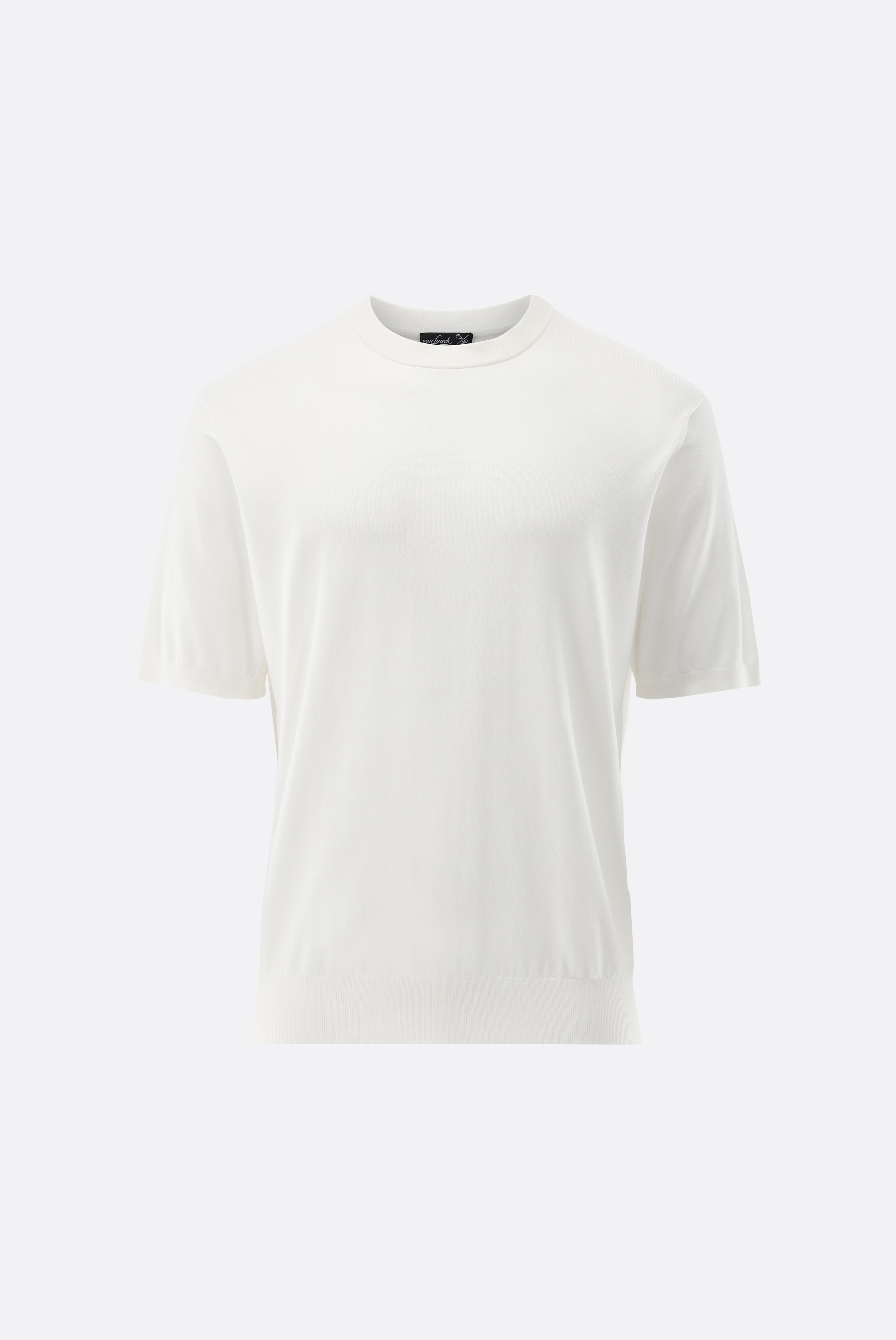 Áo thun Hỗn hợp cotton và lụa, Dệt kim, Thanh lịch